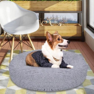 DEKO Super Soft Pet Dog Beds Kennel Round Cushion Fluffy Cat House Warm Comfortable Sleeping Mat Sofa Washable Puppy Supplies