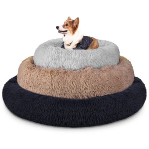 DEKO Super Soft Pet Dog Beds Kennel Round Cushion Fluffy Cat House Warm Comfortable Sleeping Mat Sofa Washable Puppy Supplies